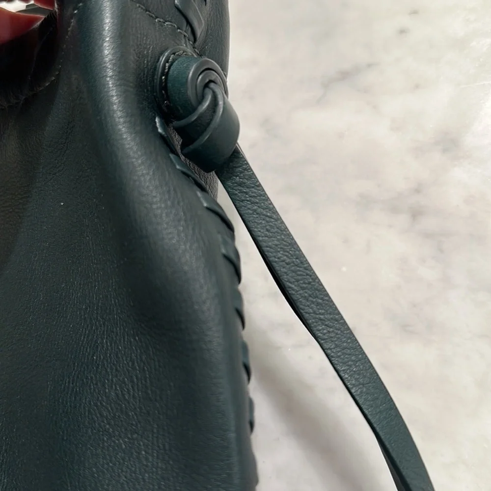 Kooba Limon Forest Green Leather Hobo Bag